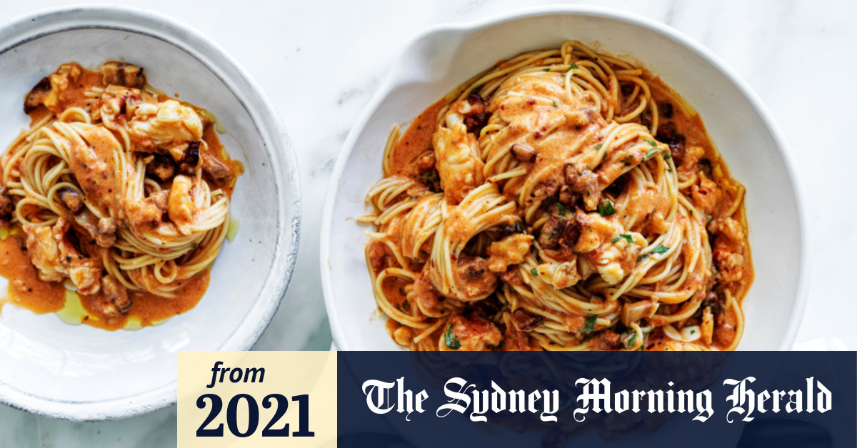 Neil Perry pasta recipe lobster and pancetta spaghetti
